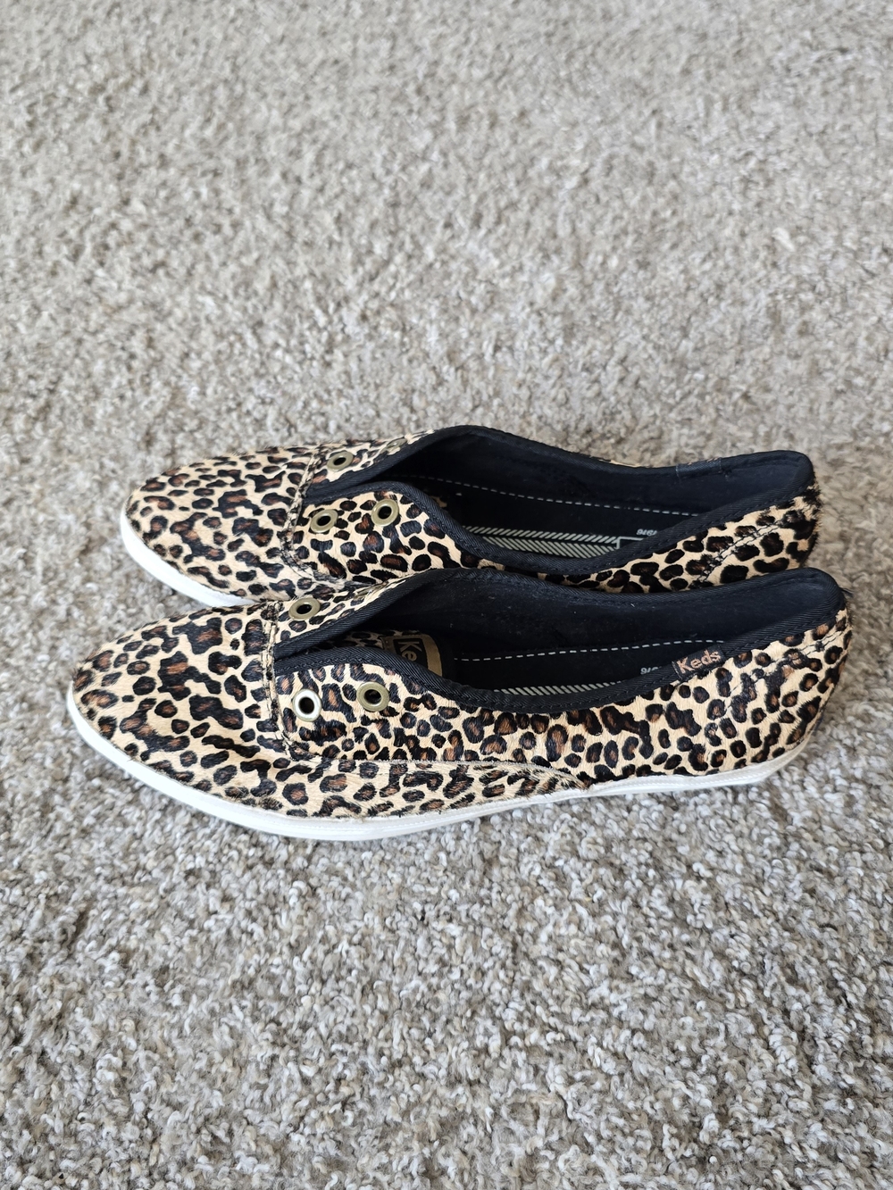 Keds Women's Leopard Print Genuine Leather Slip-On Flat Round Toe US 8.5 EU 39.5 - Picture 5 of 8